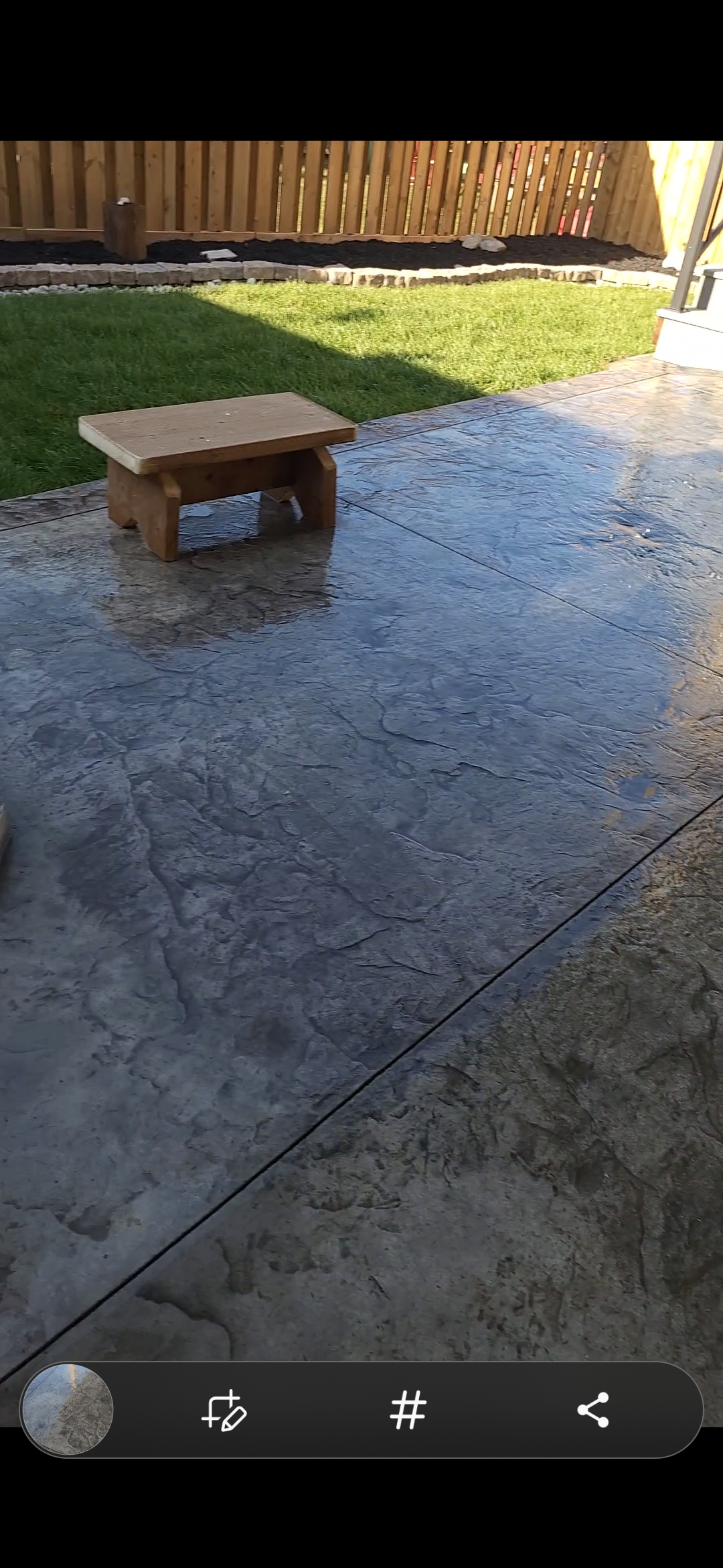 Decorative concrete driveway and patio